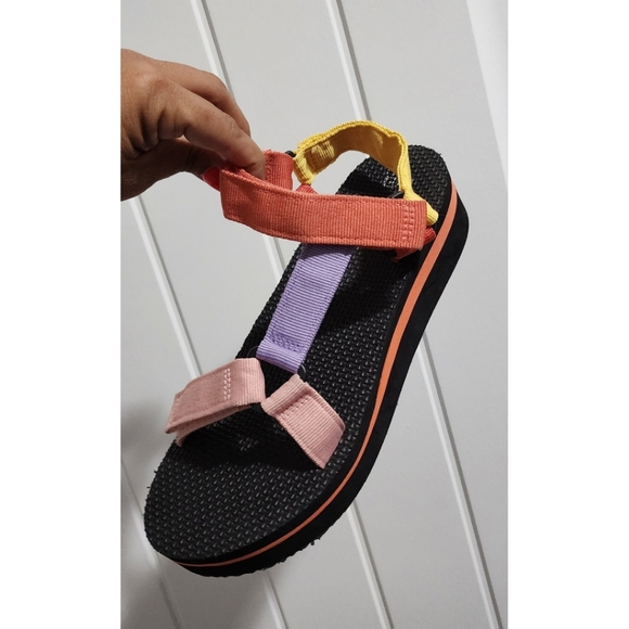 Time and Tru nature sandal velcro NEW 9 womens platform cushion sole - Picture 4 of 5